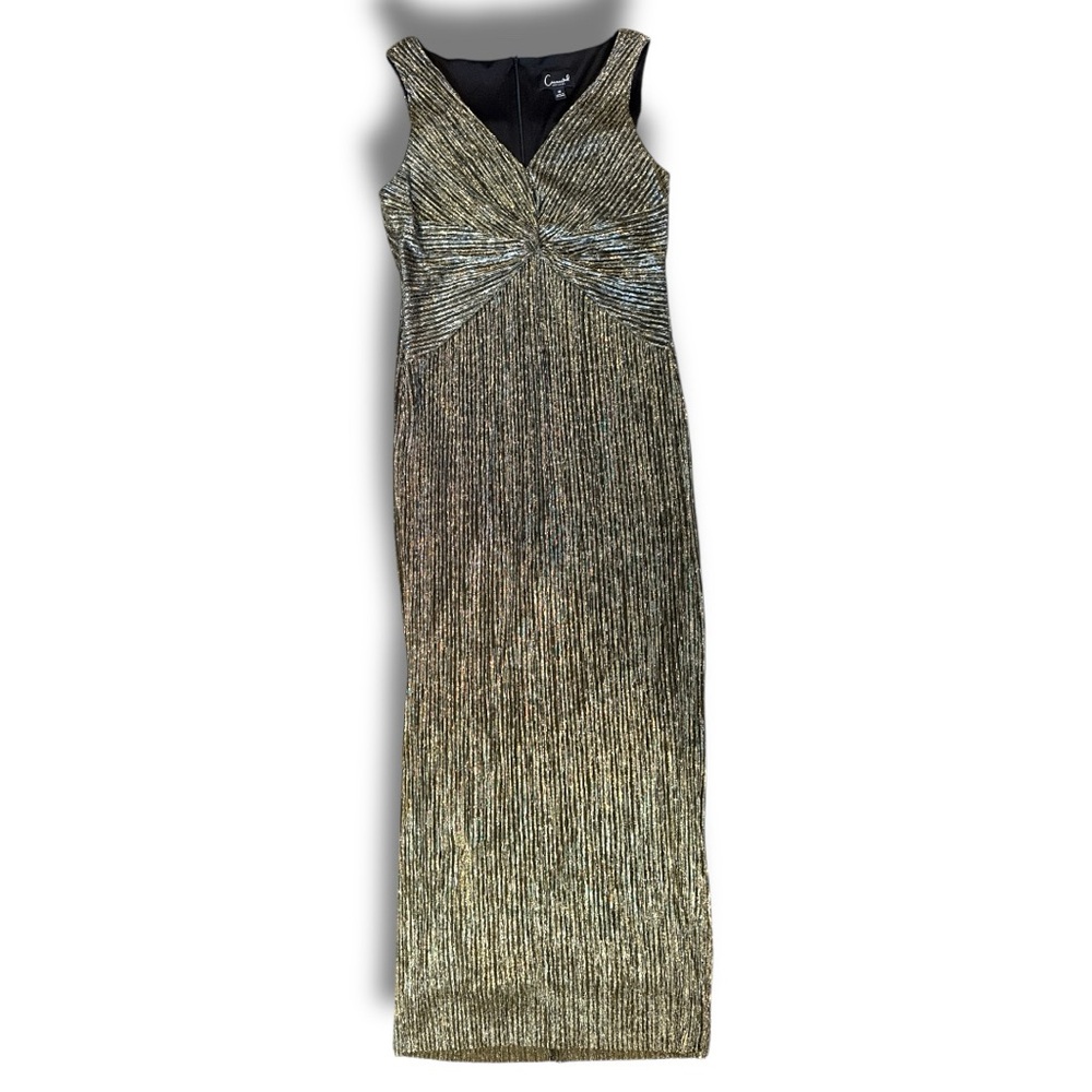 NWT Connected Apparel Sleeveless Metallic Maxi Dress - Picture 5 of 15